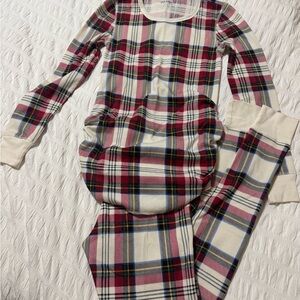 Plaid maternity Pajamas - Red, Blue, White